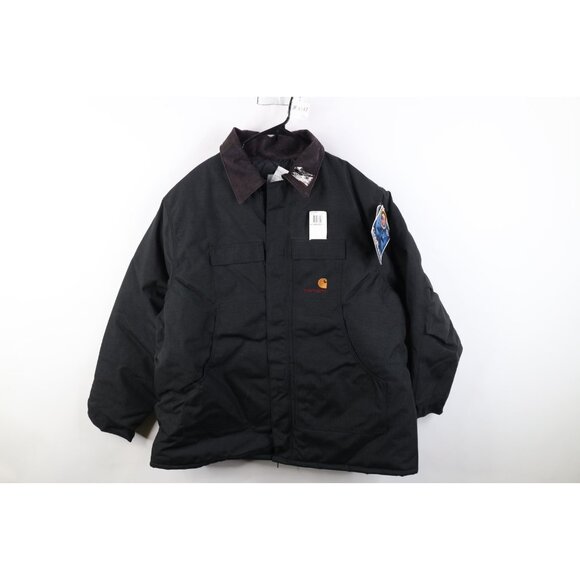 Deadstock Vtg Y2K Carhartt Mens 3XL Arctic Quilted Chore Barn Jacket Black USA